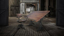 Industrial Adjustable Height Drafting Desk - Tilting Top - Cast Iron Base - Knox Deco - Desks