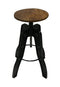 Industrial Adjustable Metal Bar Stool - Counter to Bar Height - Knox Deco - Seating