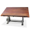 Industrial Architect's Drafting Desk - Adjustable Crank Cast Iron Base - Tilt Top - Knox Deco - Desks