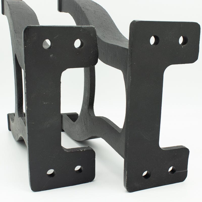 Industrial Cast Iron Bench Table Base Legs Set - Black -17 Inch Tall - DIY - Knox Deco - DIY