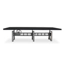 Industrial Communal Table - Cast Iron Base - Adjustable Height - Ebony Top - Knox Deco - Tables