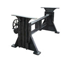 Craftsman Industrial Dining Table Desk Base - Adjustable Height - Cast Iron - Knox Deco - DIY