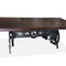 Steampunk Adjustable Dining Table - Iron Crank Base - Mahogany Top - Knox Deco