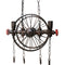 Industrial Pipe Valve Spoked Metal Wheel Pendant Light - Steampunk - Knox Deco - Lighting