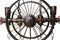 Industrial Pipe Valve Spoked Metal Wheel Pendant Light - Steampunk - Knox Deco - Lighting