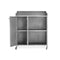 Industrial Reception Desk Hostess Station 36 in - Casters - Iron - Steel - Knox Deco - Other