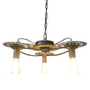 Industrial Steampunk Pendant Lamp - Side Winder Cogs - Ceiling Light - Knox Deco - Lighting