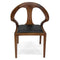 Isosceles Dining Guest Chair - Solid Walnut - Black Leather Seat - MCM - Knox Deco - Seating