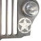Jeep Grille Lighted Wall Art Willys Army Headlights - WWII Silver - Knox Deco - Decor