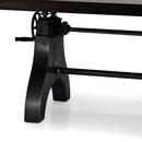 KNOX Adjustable Communal Dining Table - Industrial Crank 120 X 48" Ebony - Knox Deco - Tables