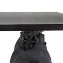 KNOX Adjustable Communal Dining Table - Industrial Crank 120 X 48" Ebony - Knox Deco - Tables