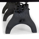 KNOX Adjustable Communal Dining Table - Industrial Crank 120 X 48" Ebony - Knox Deco - Tables