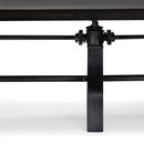 KNOX Adjustable Communal Dining Table - Industrial Crank 120 X 48" Ebony - Knox Deco - Tables