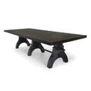 KNOX Adjustable Communal Dining Table - Industrial Crank 120 X 48" Ebony - Knox Deco - Tables