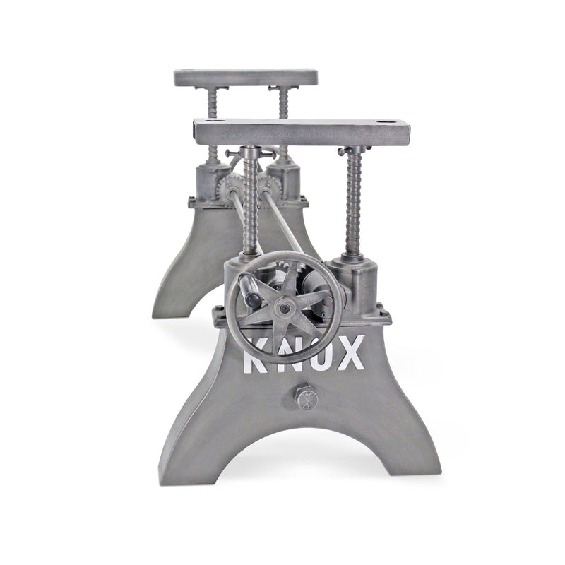Knox Adjustable Height Bench Base Legs - Black Cast Iron - DIY - Knox Deco - DIY