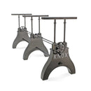 Knox Adjustable Height Conference Table Base Legs - Black Cast Iron - DIY - Knox Deco - DIY