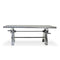 KNOX Adjustable Height Dining Table - Cast Iron Crank Base - Steel Top - Knox Deco - Tables