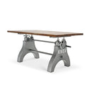 KNOX Adjustable Writing Table Desk - Embossed Cast Iron Base - Natural - Knox Deco - Desk