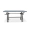 KNOX Adjustable Writing Table Desk - Embossed Cast Iron Base - Pewter Gray - Knox Deco - Desk