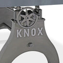 KNOX Adjustable Writing Table Desk - Embossed Cast Iron Base - Pewter Gray - Knox Deco - Desk