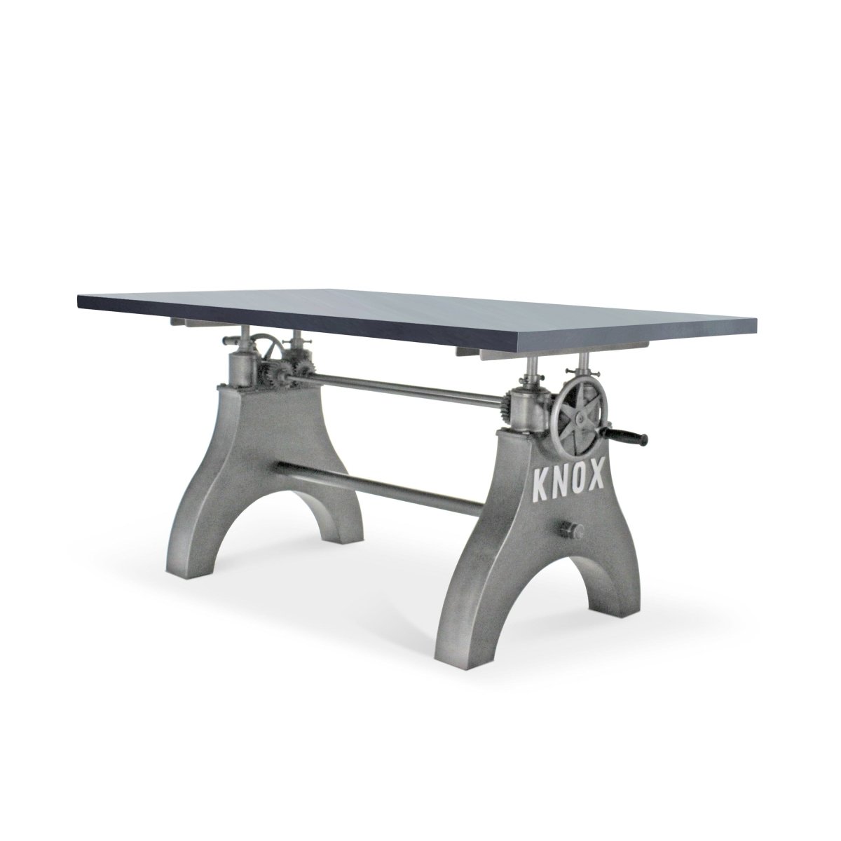 KNOX Adjustable Writing Table Desk - Embossed Cast Iron Base - Pewter ...