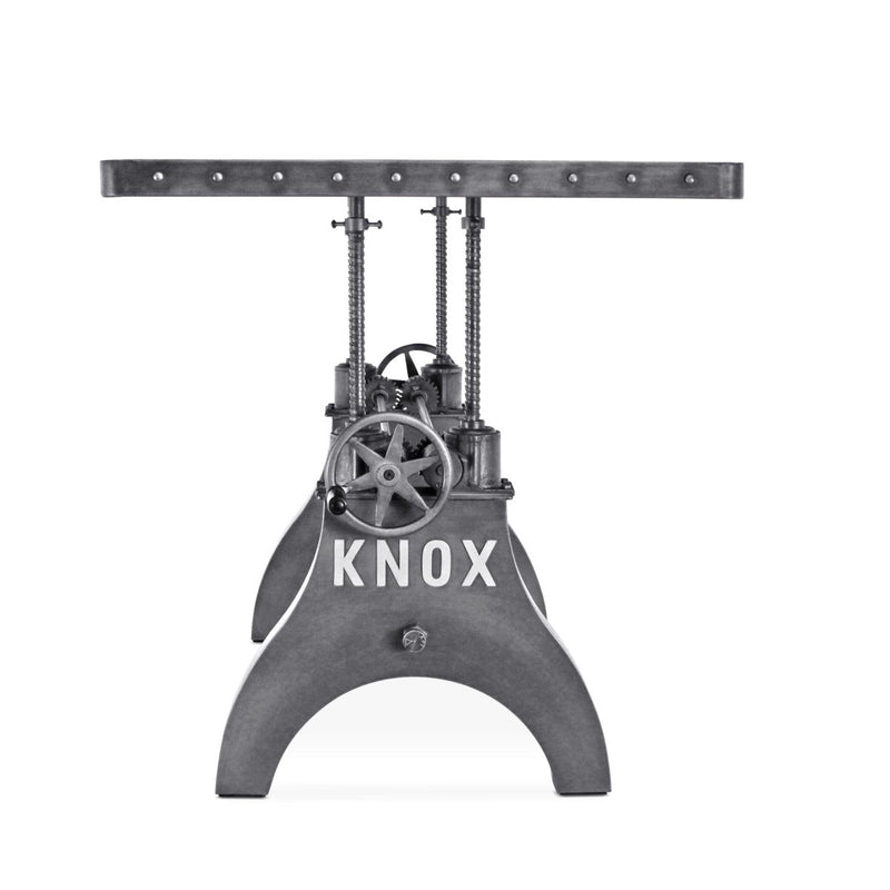 KNOX Adjustable Writing Table Desk - Embossed Cast Iron Base - Steel Top - Knox Deco - Desk
