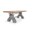 KNOX II Adjustable Dining Table - Embossed Cast Iron Base - Provincial - Knox Deco - Dining Table