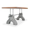 KNOX II Adjustable Dining Table - Industrial Iron Base - Natural Wood Top - Knox Deco - Dining Table