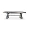 KNOX II Adjustable Dining Table - Industrial Iron Base - Rustic Ebony Top - Knox Deco - Dining Table