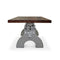 KNOX II Adjustable Dining Table - Industrial Iron Base - Walnut Top - Knox Deco - Dining Table