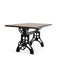 KNOX Industrial Drafting Writing Table Adjustable Height Iron Base - Tilt Top - Knox Deco - Desk