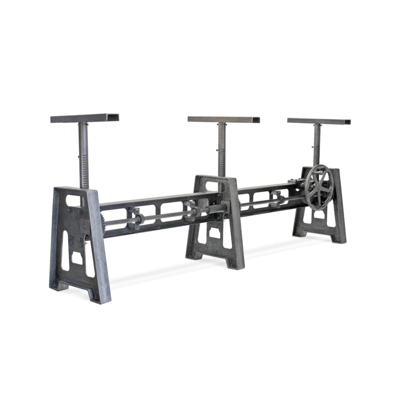 Large Industrial Cast Iron Table Base - Communal Size Adjustable Height ...