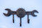 Large Wrench Workshop Wall Hanger Hooks - Cast Iron Embossed Metal - Knox Deco - Decor