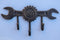 Large Wrench Workshop Wall Hanger Hooks - Cast Iron Embossed Metal - Knox Deco - Decor