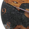 Live Edge Epoxy Wall Clock - Olive Wood Black White Resin - 24 Inches - Knox Deco - Wall Clock