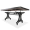 Longeron Industrial Dining Table - Adjustable Height - Casters - Rustic Ebony - Knox Deco - Tables