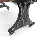 Longeron Industrial Dining Table - Adjustable Height - Casters - Walnut Top - Knox Deco - Tables