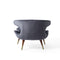 Eider Mid-Century Modern Danish Velvet Chair - Dark Grey - Brass Tips - Knox Deco - Seating