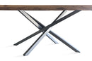 Mid-century Modern Industrial Dining Table - Crossed Leg - Pyramidal Truss - Knox Deco - Tables