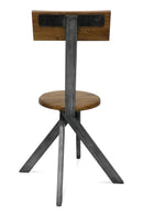 Mid-century Modern Industrial Chair - Crossed Leg - Pyramidal Truss Set of 2 - Knox Deco - Seating