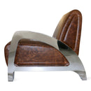 Mid-Century Modern Leisure Chair - Stainless Steel Aviator - Knox Deco - Seating