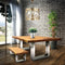 Polished Nickel Coffee Table Base - Modern Chrome Bench - Square Legs - Knox Deco - DIY
