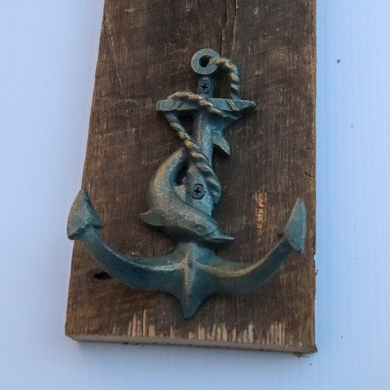 navel anchor wall hanger hooks metal cast iron bookends rustic deco