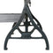 Industrial Sawhorse Conference Table - Iron Base - Wood Beam - Gray - Knox Deco - Tables