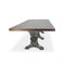 Pratt Truss Industrial Steel Communal Dining Table – Ebony Top 120” - Knox Deco - Tables