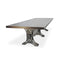Pratt Truss Industrial Steel Communal Dining Table – Ebony Top 120” - Knox Deco - Tables