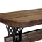 Pratt Truss Industrial Steel Communal Dining Table – Rustic Wood Top 120” - Knox Deco - Tables