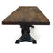 Pratt Truss Industrial Steel Communal Dining Table – Rustic Wood Top 120” - Knox Deco - Tables