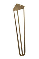 Premium 3 Rod Hairpin Legs 1/2" Diameter Brass - Set of 4 - 16" Tall - Knox Deco - DIY
