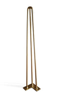 Premium 3 Rod Hairpin Legs 1/2" Diameter Brass - Set of 4 - 28" Tall - Knox Deco - DIY